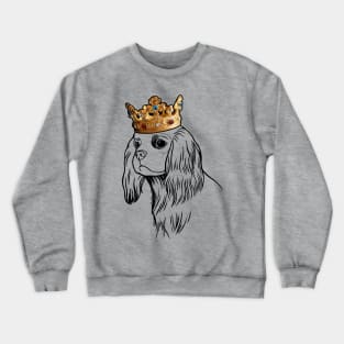 English Toy Spaniel Dog King Queen Wearing Crown Crewneck Sweatshirt